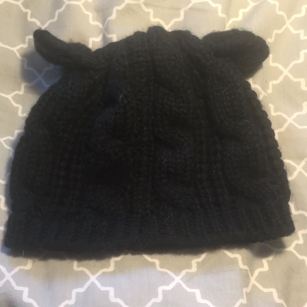 Knitted cat ear beanie hat